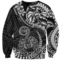 Polynesian Pride Scorpio Zodiac Sweatshirt Astrological Sign Tribal Plumeria Black LT14 Unisex Black - Polynesian Pride