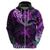 Polynesian Pride Sagittarius Zodiac Hoodie Astrological Sign Tribal Plumeria Purple Galaxy LT14 - Polynesian Pride