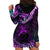 Polynesian Pride Sagittarius Zodiac Hoodie Dress Astrological Sign Tribal Plumeria Purple Galaxy LT14 - Polynesian Pride