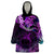 Polynesian Pride Sagittarius Zodiac Wearable Blanket Hoodie Astrological Sign Tribal Plumeria Purple Galaxy LT14 One Size Purple - Polynesian Pride