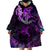 Polynesian Pride Sagittarius Zodiac Wearable Blanket Hoodie Astrological Sign Tribal Plumeria Purple Galaxy LT14 - Polynesian Pride