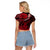 Polynesian Pride Capricorn Zodiac Raglan Cropped T Shirt Astrological Sign Tribal Plumeria Red Galaxy LT14 - Polynesian Pride