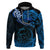 Polynesian Pride Aquarius Zodiac Hoodie Astrological Sign Tribal Plumeria Blue Galaxy LT14 Blue - Polynesian Pride