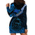 Polynesian Pride Aquarius Zodiac Hoodie Dress Astrological Sign Tribal Plumeria Blue Galaxy LT14 - Polynesian Pride