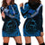 Polynesian Pride Aquarius Zodiac Hoodie Dress Astrological Sign Tribal Plumeria Blue Galaxy LT14 - Polynesian Pride