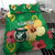 Custom Vanuatu Cricket Bedding Set 2024 Tropical Flowers Version