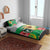 Custom Vanuatu Cricket Bedding Set 2024 Tropical Flowers Version