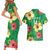 Custom Vanuatu Cricket Couples Matching Short Sleeve Bodycon Dress and Hawaiian Shirt 2024 Tropical Flowers Version