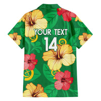 Custom Vanuatu Cricket Family Matching Long Sleeve Bodycon Dress and Hawaiian Shirt 2024 Tropical Flowers Version LT14 - Polynesian Pride