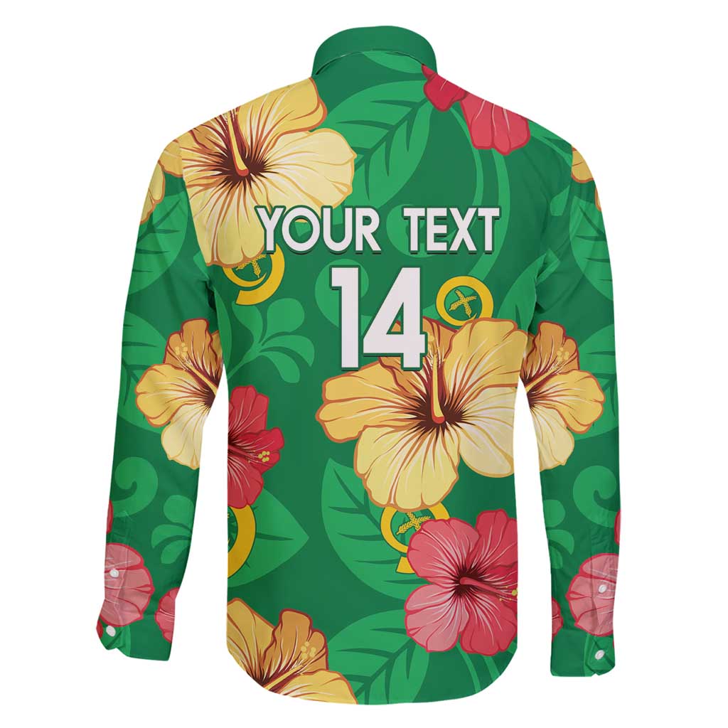 Custom Vanuatu Cricket Family Matching Mermaid Dress and Hawaiian Shirt 2024 Tropical Flowers Version LT14 - Polynesian Pride