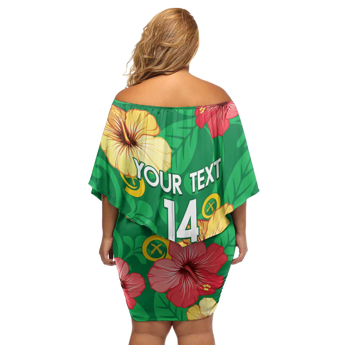 Custom Vanuatu Cricket Family Matching Off Shoulder Short Dress and Hawaiian Shirt 2024 Tropical Flowers Version