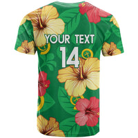 Custom Vanuatu Cricket T Shirt 2024 Tropical Flowers Version