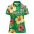 Custom Vanuatu Cricket Women Polo Shirt 2024 Tropical Flowers Version