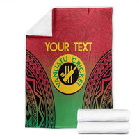 Custom Vanuatu Cricket Blanket 2024 Polynesian Pattern Sporty Style