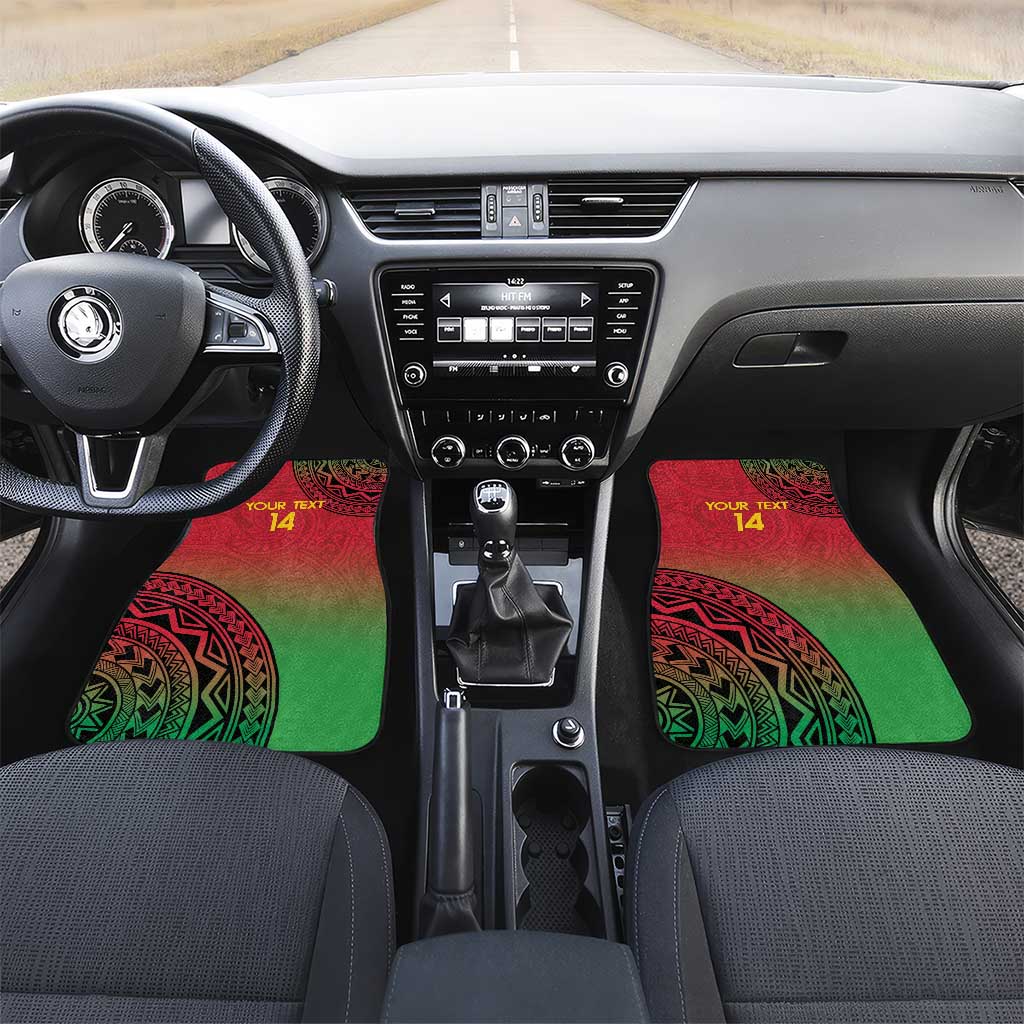 Custom Vanuatu Cricket Car Mats 2024 Polynesian Pattern Sporty Style