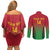Custom Vanuatu Cricket Couples Matching Off Shoulder Short Dress and Long Sleeve Button Shirt 2024 Polynesian Pattern Sporty Style