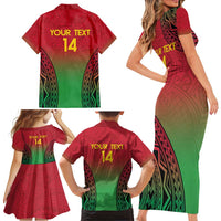 Custom Vanuatu Cricket Family Matching Short Sleeve Bodycon Dress and Hawaiian Shirt 2024 Polynesian Pattern Sporty Style LT14 - Polynesian Pride