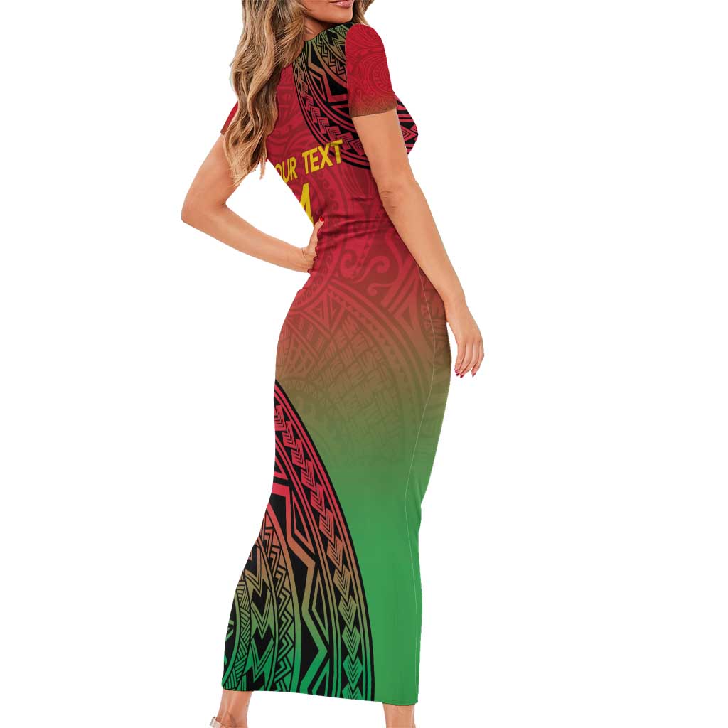 Custom Vanuatu Cricket Family Matching Short Sleeve Bodycon Dress and Hawaiian Shirt 2024 Polynesian Pattern Sporty Style LT14 - Polynesian Pride