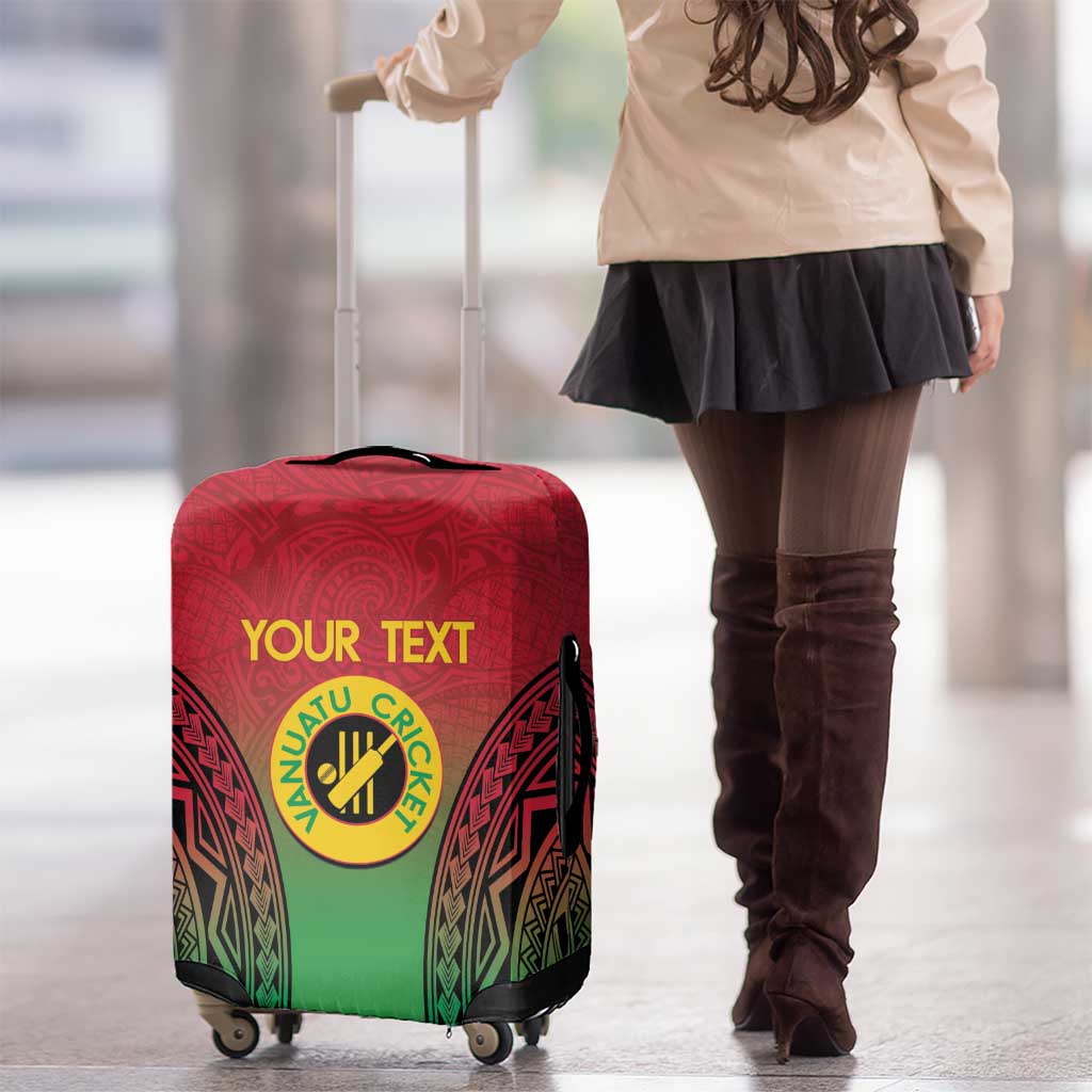 Custom Vanuatu Cricket Luggage Cover 2024 Polynesian Pattern Sporty Style