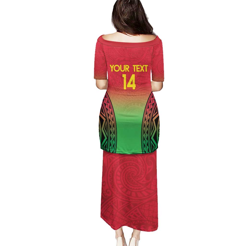 Custom Vanuatu Cricket Puletasi 2024 Polynesian Pattern Sporty Style