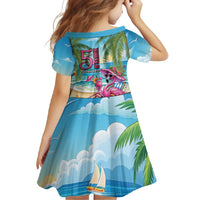 Flamingo Aloha Hawaii Family Matching Off Shoulder Maxi Dress and Hawaiian Shirt It's 5 O’Clock Somewhere Tropical Vibes - Polynesian Pride