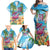 Flamingo Aloha Hawaii Family Matching Off Shoulder Maxi Dress and Hawaiian Shirt It's 5 O’Clock Somewhere Tropical Vibes - Polynesian Pride