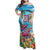 Flamingo Aloha Hawaii Family Matching Off Shoulder Maxi Dress and Hawaiian Shirt It's 5 O’Clock Somewhere Tropical Vibes - Polynesian Pride