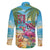 Flamingo Aloha Hawaii Family Matching Short Sleeve Bodycon Dress and Hawaiian Shirt It's 5 O’Clock Somewhere Tropical Vibes - Polynesian Pride