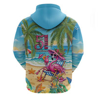 Flamingo Aloha Hawaii Hoodie It's 5 O’Clock Somewhere Tropical Vibes - Polynesian Pride