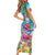 Flamingo Aloha Hawaii Short Sleeve Bodycon Dress It's 5 O’Clock Somewhere Tropical Vibes - Polynesian Pride