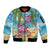 Flamingo Aloha Hawaii Sleeve Zip Bomber Jacket It's 5 O’Clock Somewhere Tropical Vibes - Polynesian Pride