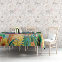 Flamingo Aloha Hawaii Tablecloth It's 5 O’Clock Somewhere Tropical Vibes - Polynesian Pride