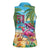 Flamingo Aloha Hawaii Women Sleeveless Polo Shirt It's 5 O’Clock Somewhere Tropical Vibes - Polynesian Pride