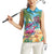 Flamingo Aloha Hawaii Women Sleeveless Polo Shirt It's 5 O’Clock Somewhere Tropical Vibes - Polynesian Pride