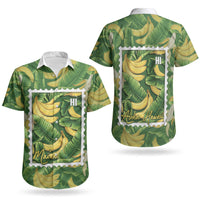 Aloha Hawaii Maia Couples Matching Puletasi and Hawaiian Shirt Hawaiian Banana Stylized Stamp LT14 - Polynesian Pride