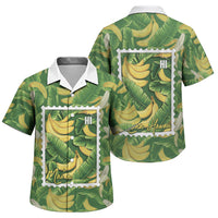 Aloha Hawaii Maia Family Matching Puletasi and Hawaiian Shirt Hawaiian Banana Stylized Stamp LT14 Son's Shirt Green - Polynesian Pride