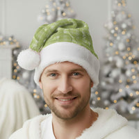 Omaomao Hawaii Breadfruit Palaka Motifs Christmas Santa Hat LT14 - Polynesian Pride