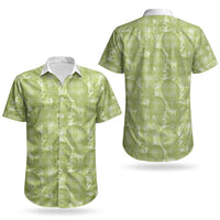 Omaomao Hawaii Breadfruit Palaka Motifs Couples Matching Long Sleeve Bodycon Dress and Hawaiian Shirt LT14 - Polynesian Pride