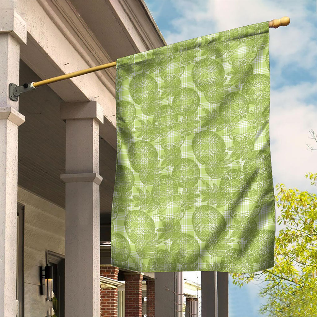 Omaomao Hawaii Breadfruit Palaka Motifs Garden Flag