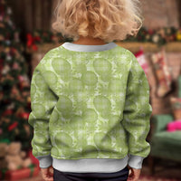 Omaomao Hawaii Breadfruit Palaka Motifs Kid Ugly Christmas Sweater LT14 - Polynesian Pride