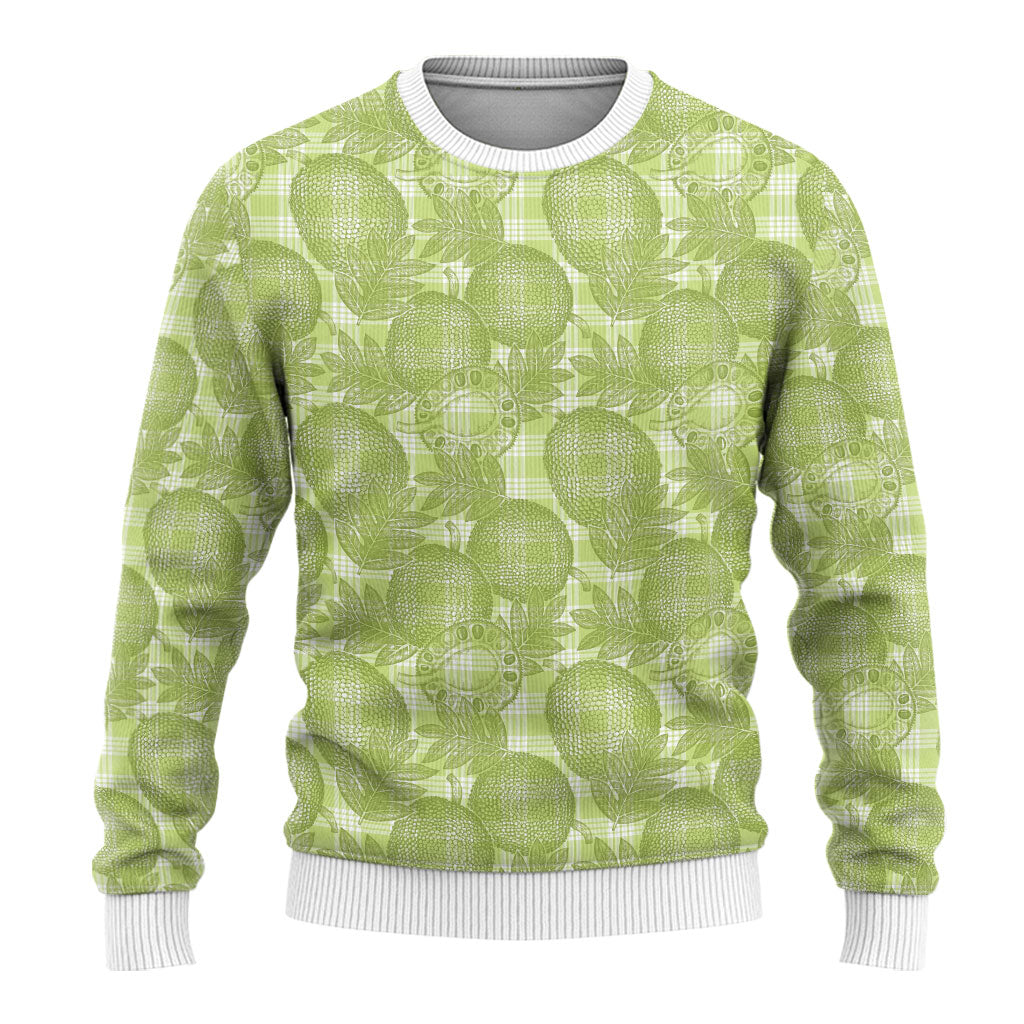 Omaomao Hawaii Breadfruit Palaka Motifs Ugly Christmas Sweater LT14 - Polynesian Pride