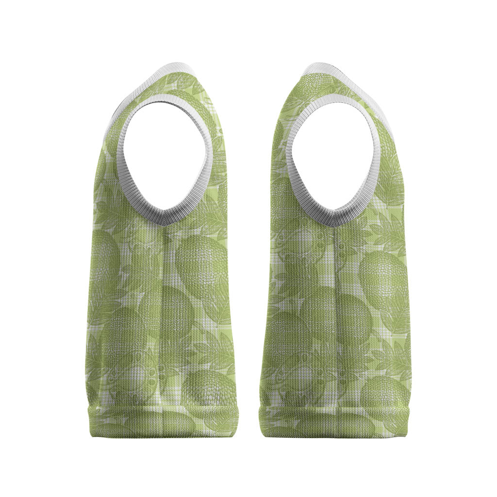 Omaomao Hawaii Breadfruit Palaka Motifs Christmas Knitted V-Neck Vest LT14 - Polynesian Pride