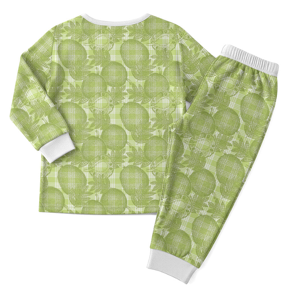 Omaomao Hawaii Breadfruit Palaka Motifs Christmas Pajama Set LT14 - Polynesian Pride