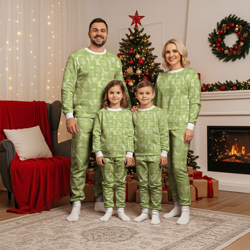 Omaomao Hawaii Breadfruit Palaka Motifs Christmas Pajama Set LT14 - Polynesian Pride
