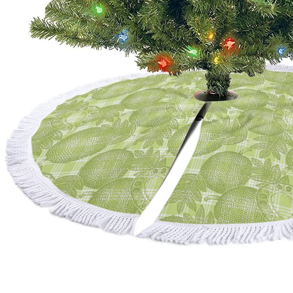 Omaomao Hawaii Breadfruit Palaka Motifs Tree Skirt LT14 - Polynesian Pride