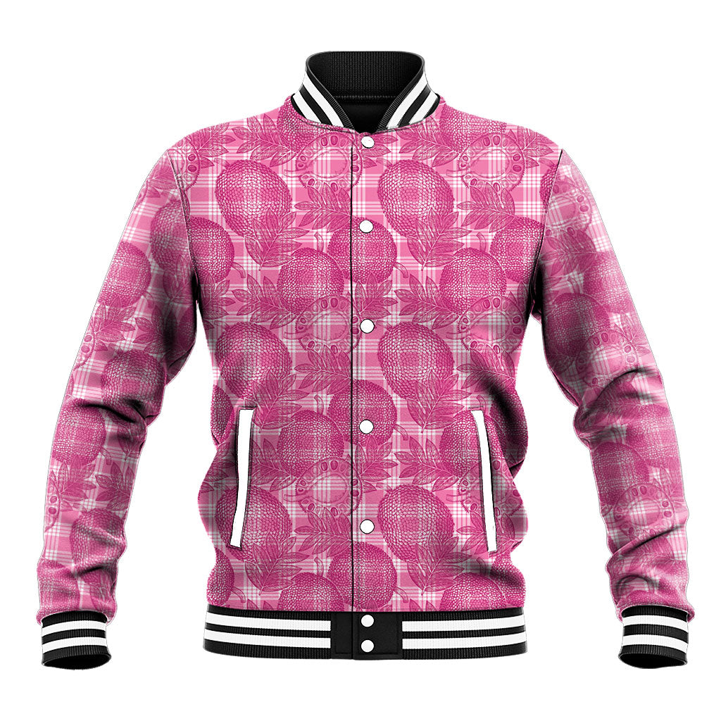Alaka Hawaii Breadfruit Palaka Motifs Baseball Jacket