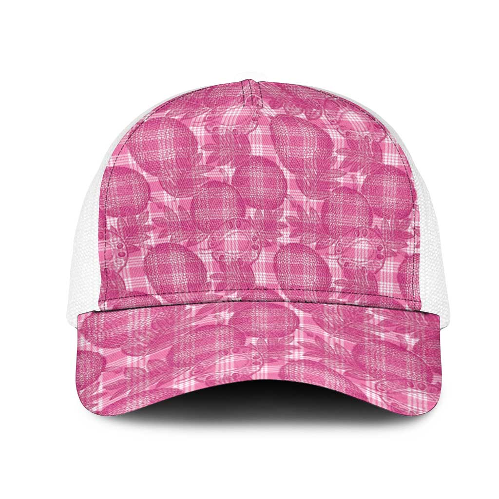 Alaka Hawaii Breadfruit Palaka Motifs Mesh Trucker Cap