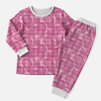 Alaka Hawaii Breadfruit Palaka Motifs Christmas Pajama Set LT14 Men Pink - Polynesian Pride