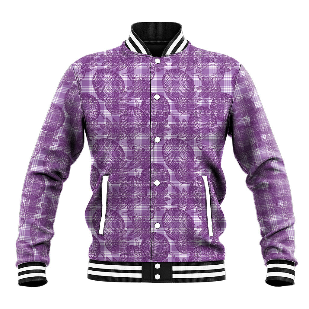 Poni Hawaii Breadfruit Palaka Motifs Baseball Jacket