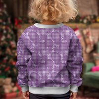 Poni Hawaii Breadfruit Palaka Motifs Kid Ugly Christmas Sweater LT14 - Polynesian Pride